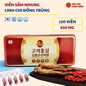 Viên Hồng Sâm Nhung Hưu Linh Chi Premium (120 viên)