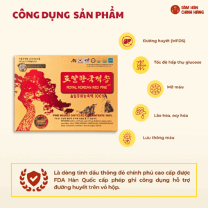 Alternative view of Tinh Dầu Thông Đỏ Royal Korean Red Pine – Hàn Quốc 120v*450mg